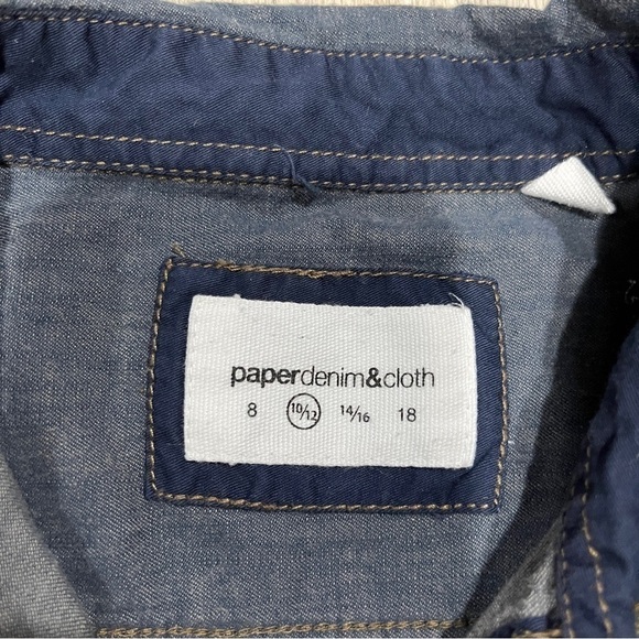 Paper Denim & Cloth button down denim shirt size 10-12 - Picture 5 of 5